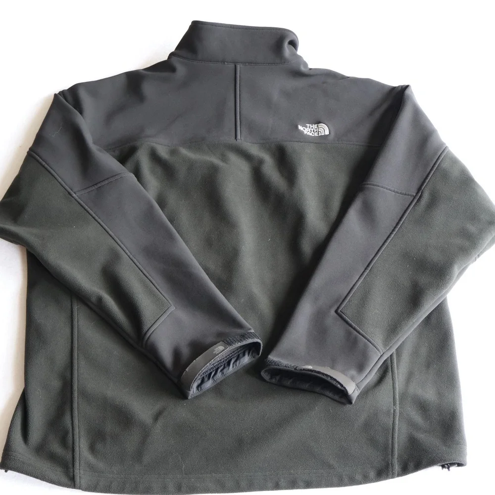 The North Face Men's Full Zip Windbreaker Windstopper Black Jacket Size XXL